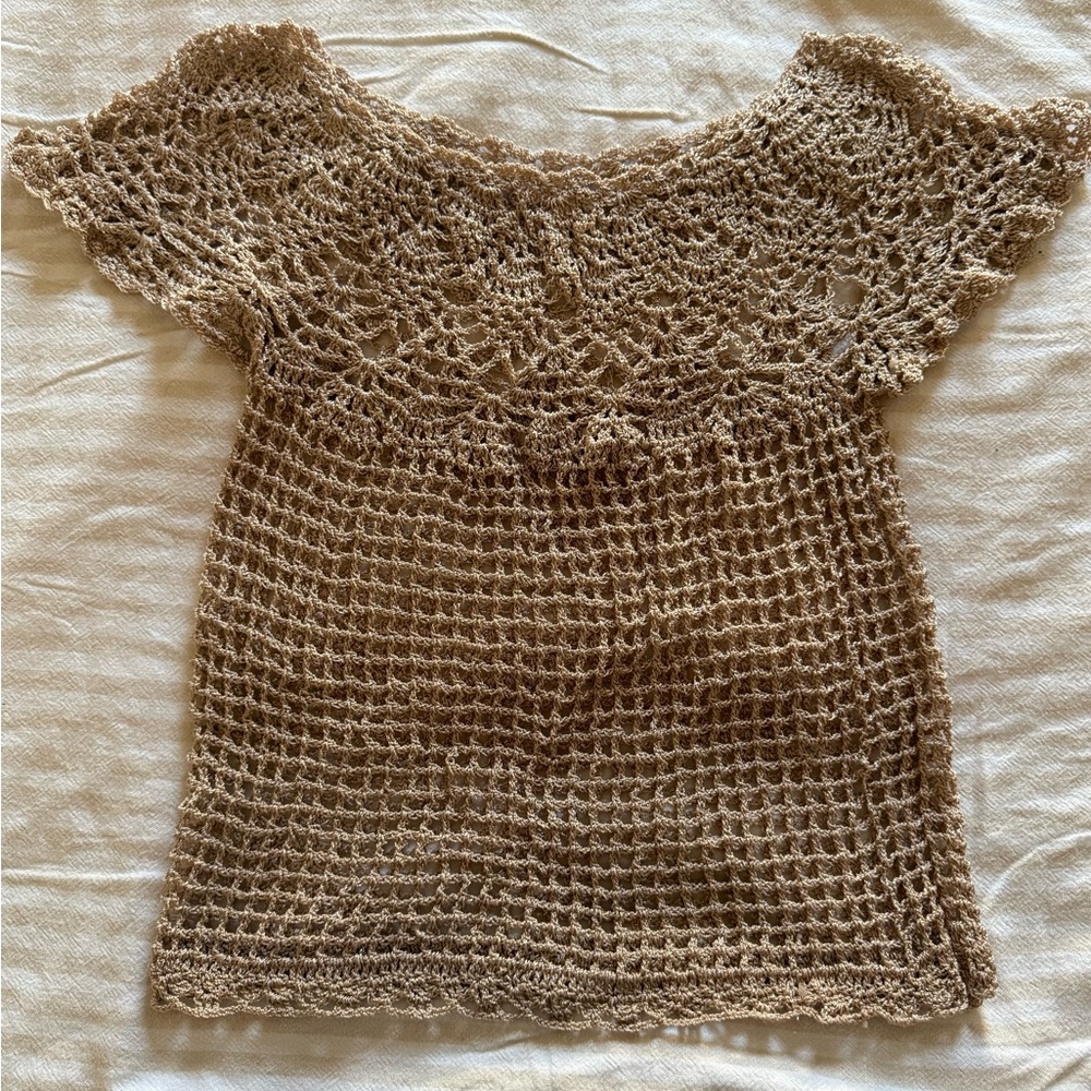 Crochet Tan Top